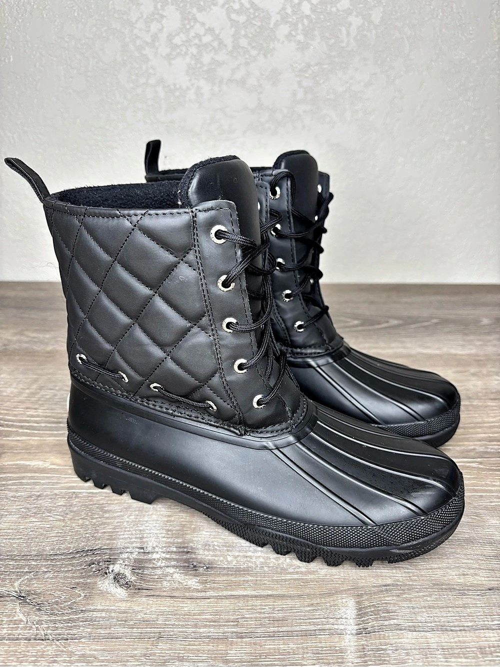 Sperry Top-Sider Gosling Quilted Duck Boot Black US 9 Style 83693